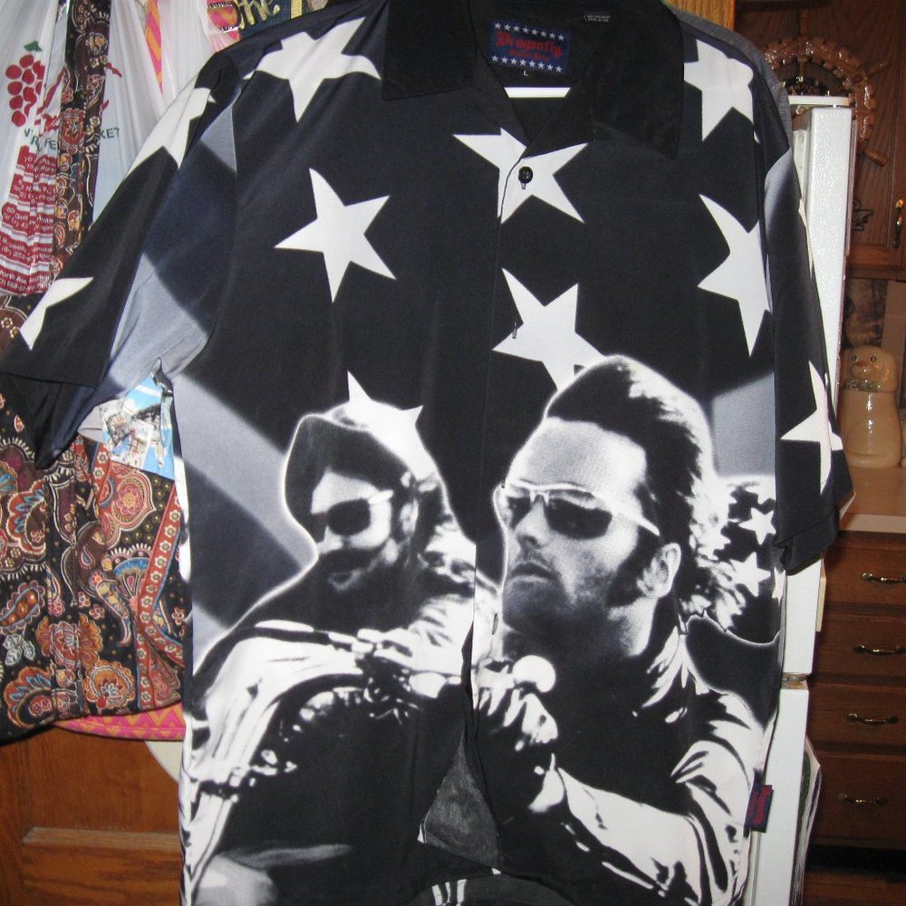Dragonfly Easy Rider Fonda Hopper Button Shirt